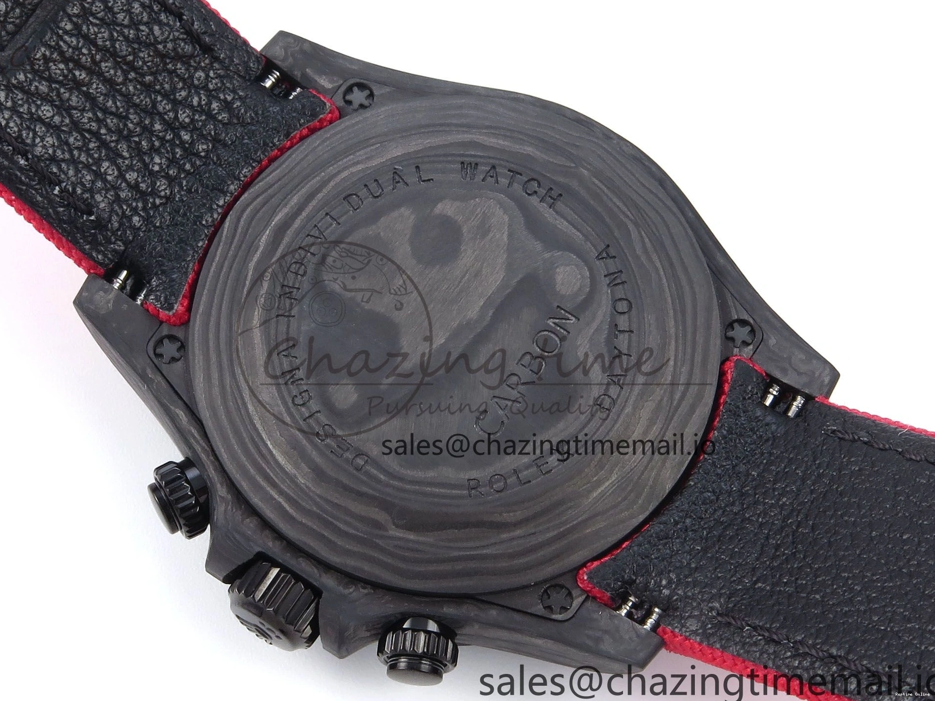 0405 Daytona Diw 40mm N6F 1:1 Best Edition Gray Skeleton Dial Red Nylon Strap DD Original 900